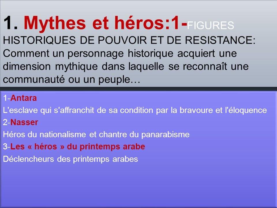 problematique mythes et heros